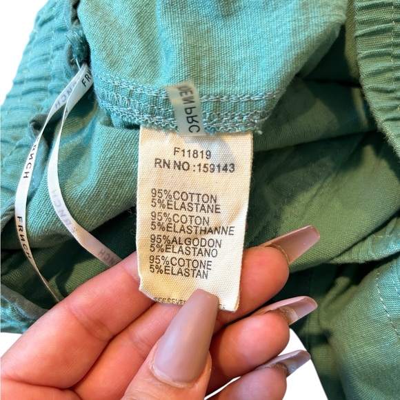 Anthropologie FRNCH Kellyn Woven Wide Leg Pant Turquoise Size Large - Picture 10 of 12